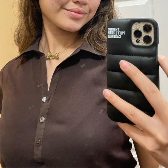 Cute brown collared shirt 🫶🏼 - Picture 2 of 3